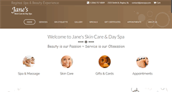 Desktop Screenshot of janesspa.com
